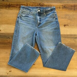 Express Light Blue Straight Leg Jeans